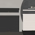 Minotii Security Doors With Roller Shutter Design In Black And White Colors