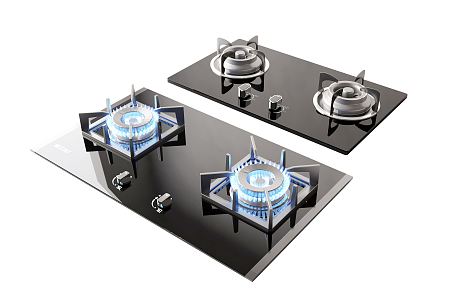 Modern gas stove 3d model