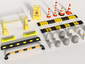Car Barrier Stone Barrier Speed Reducer Parking Equipment Traffic Accessories Barrier Stone Pier 3d model