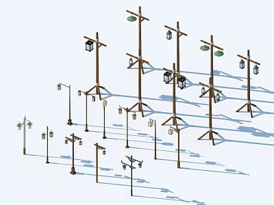 Chinese street lamp 3d model