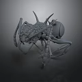 Detailed Digital 3D Ant Model With Textured Exoskeleton And Extended Legs 3d model