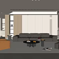 Modern sofa combination 3d model