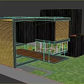 Modern Detached Villa With Wooden Panels Glass Walls And Green Lawn