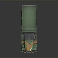 Military Camouflage Truck With Open Cargo Bed And Six Wheel Design
