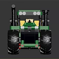 Lego Green Tractor With Yellow Trailer Building Blocks Toy Set