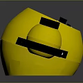 Yellow Electronic Gadget With Round Main Body Multiple White Top Components And Black Accents