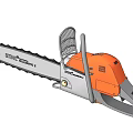 SINKE PROTEC 8 Industrial Chainsaw With Orange White Design And Protective Guard