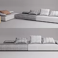 Modern Multi-Person Sofa Fabric Corner Sofa 3d model