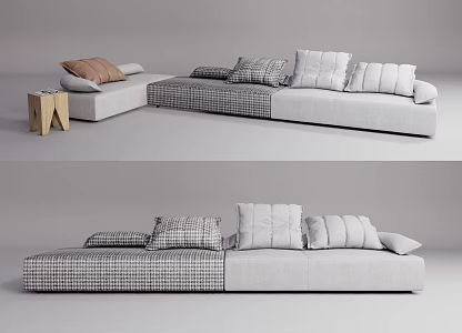 Modern Multi-Person Sofa Fabric Corner Sofa 3d model