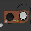 Orange Electronic Microwave Coffee Maker Combo With White Cup And Power Plug