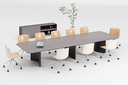 Modern Office Conference Table 3d model