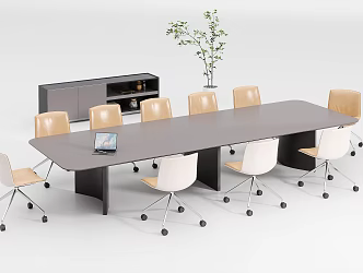 Modern Office Conference Table 3d model