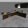 Modern Kitchen Featuring Wooden Cabinets Light Countertop And Essential Kitchenware