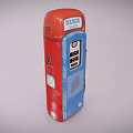 Vintage Dexterson Gas Pump With Red And Blue Classic Retro Design