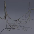 Wiry Twisted Vines Showcasing Natural Curved Lines And Spiral Growth Patterns