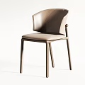Modern Leisure Chair Design With Light Fabric Upholstery And Wooden Legs