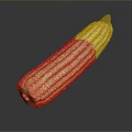 Fresh Yellow Corn Cob with Vibrant Kernels on Dark Reflective Surface