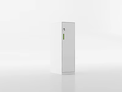 Modern White Storage Cabinet With Single Door Sleek Design For Home Organization 3d model