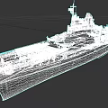 Modern Aircraft Carrier Naval Vessel With Long Flight Deck And Military Structure