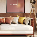 New Chinese-style double sofa 3d model