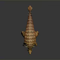 3D Animated Orange Armored Dinosaur Character Model With Spiked Back