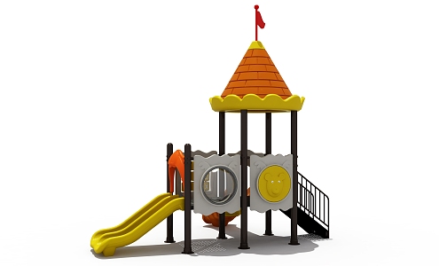 Modern slide kindergarten toy 3d model