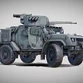 Military Armored Car With Heavy Armor Weapon Systems And Reinforced Tires