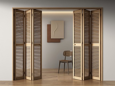 Modern Shutter Door Shutter Folding Door Shutter Partition Door Folding Door Balcony Door Kitchen Door 3d model