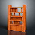 Rustic Wooden Bookshelf With Open Shelves And Simple Design Structure