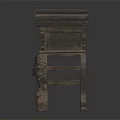 Long Antique Carved Wooden Bench With Intricate Leg Designs And Decorative Patterns