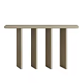 Minimalist Entryway Console Table And Side Cabinet With Wooden Finish And Simple Design Structure
