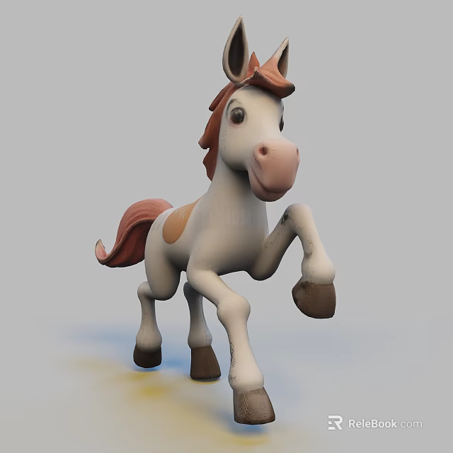 Cute Animated Reptile Character With Lifted Front Legs And Playful Posture 3d model 