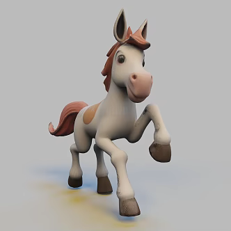 running wild animal four hooves running speed herbivore stamina strong 3d model