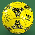 Adidas Official World Cup Mexico 1986 Match Ball Yellow With Black Geometric Patterns