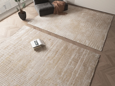 Modern Square Carpet Plain Carpet model