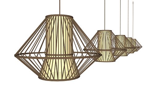 New Chinese Chandelier 3d model