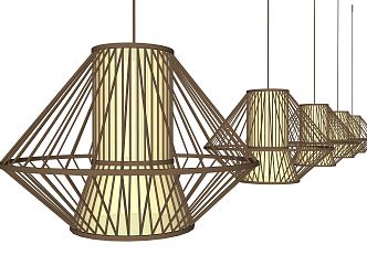 New Chinese Chandelier 3d model