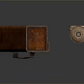 Engraved Brass Telescope With Leather Case For Scenic Landscape Viewing