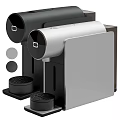 Modern Sleek Automatic Water Dispenser In Black And Silver With Dual Bases