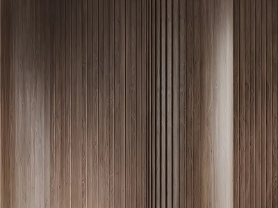 Wooden Wall Decor With Vertical Slats Light to Dark Brown Gradient Modern Minimalist Home Interior Natural Texture 3d model