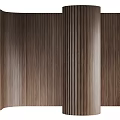 Wooden Wall Decor With Vertical Slats Light to Dark Brown Gradient Modern Minimalist Home Interior Natural Texture