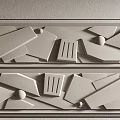 Symmetrical 3D Geometric Decorative Panels With Modern Shapes On Gray Background