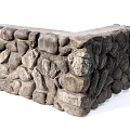 Building Exterior Wall Constructed With Natural Irregular Stones And Rough Texture
