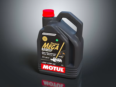 Industrial Equipment MOTUL High Performance MECA Engine Oil Bottle with Red Cap 3d model
