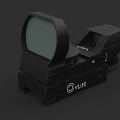 V LIFE Black Tactical Red Dot Sight For Weapon Aiming And Shooting Accessory 3d model