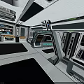 Sci Fi Control Room With Multiple Screens Control Consoles And Illuminated Interfaces 3d model