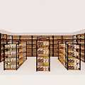 Modern Retail Store Interior With Neatly Arranged Shelves And Various Products