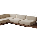 Antique corner sofa sofa multi-person sofa 3d model