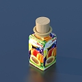 bottle of fruit candy 3d model