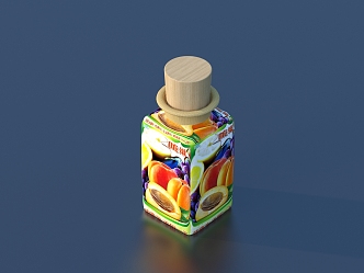 bottle of fruit candy 3d model